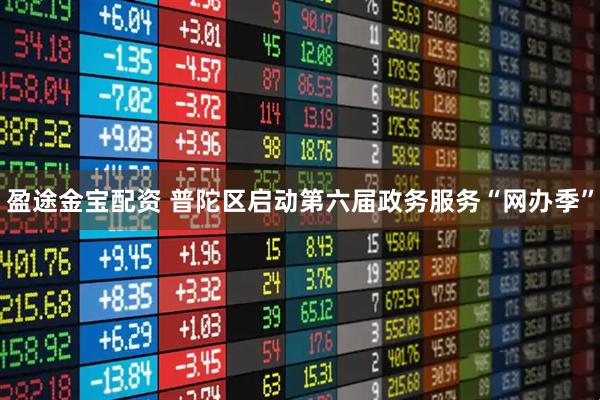 盈途金宝配资 普陀区启动第六届政务服务“网办季”