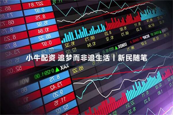 小牛配资 追梦而非追生活丨新民随笔